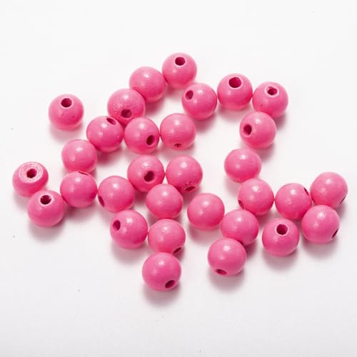Wambere 100 Stück Durchmesser 12mm Bunte Holzperlen Runde Holzperlen Bastelnperlen zum Auffädeln Verstreute Perlen Hölzerne Perlen mit Loch für DIY Armbänder Halsketten Schmuckherstellung,Dunkelpink Wambere 100 Stück Durchmesser 12mm Bunte Holzperlen Runde Holzperlen Bastelnperlen zum Auffädeln Verstreute Perlen Hölzerne Perlen mit Loch für DIY Armbänder Halsketten Schmuckherstellung,Dunkelpink von Wambere