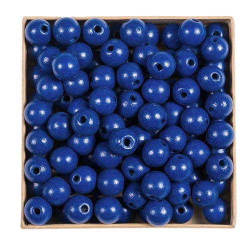 Wambere 100 Stück Durchmesser 16mm Bunte Holzperlen Runde Holzperlen Bastelnperlen zum Auffädeln Verstreute Perlen Hölzerne Perlen mit Loch für DIY Halsketten Armbänder Schmuckherstellung,Navy blau Wambere 100 Stück Durchmesser 16mm Bunte Holzperlen Runde Holzperlen Bastelnperlen zum Auffädeln Verstreute Perlen Hölzerne Perlen mit Loch für DIY Halsketten Armbänder Schmuckherstellung,Navy blau von Wambere