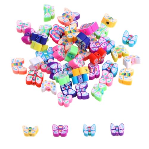 Wambere 100 Stück Polymer Clay perlen,Weiche Tonperlen,DIY Perlen Zum Auffädeln Bastelperlen Verstreute Beads Zubehör für Schmuckherstellung Armband Halskette Ohrringe Anhänger,Schmetterling Wambere 100 Stück Polymer Clay perlen,Weiche Tonperlen,DIY Perlen Zum Auffädeln Bastelperlen Verstreute Beads Zubehör für Schmuckherstellung Armband Halskette Ohrringe Anhänger,Schmetterling von Wambere