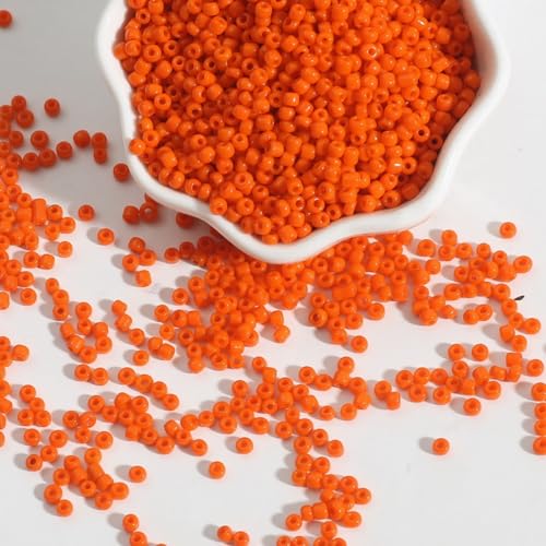 Wambere 1000 Stück 3mm Bunte Glasperln,Armbänder Machen Glasperlen Geschenkidee Perlen Kleine Perlen zum Auffädeln für Kinder Weihnachten Feiertage Ketten Ringe Handykette Kit,Orange Wambere 1000 Stück 3mm Bunte Glasperln,Armbänder Machen Glasperlen Geschenkidee Perlen Kleine Perlen zum Auffädeln für Kinder Weihnachten Feiertage Ketten Ringe Handykette Kit,Orange von Wambere