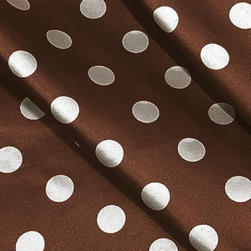 Wambere 100x150cm,Polyesterstoff Stoff Punkte Meterware Satinstoff Stoff mit Tupfenmuster Dekostoff Kleidungsstoff,1,5 cm Tupfenmuster,zum Nähen,Schneidern,Kleidungsfutter,DIY,Heimdekoration,Kaffee Wambere 100x150cm,Polyesterstoff Stoff Punkte Meterware Satinstoff Stoff mit Tupfenmuster Dekostoff Kleidungsstoff,1,5 cm Tupfenmuster,zum Nähen,Schneidern,Kleidungsfutter,DIY,Heimdekoration,Kaffee von Wambere