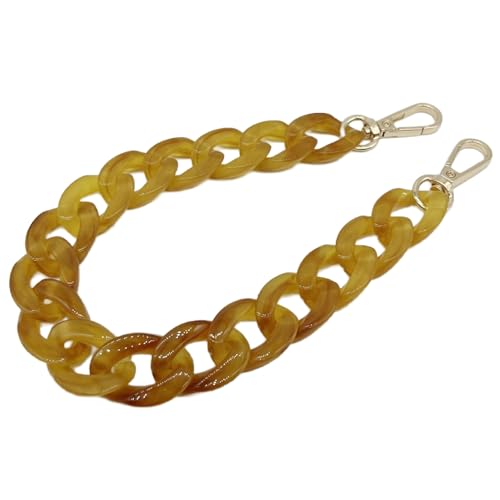 Wambere 120cm Acryl Taschenkette Vintage Handykette Mobiltelefonkette Beutelkette Schulterriemen Kette Trageriemen Bag Chain Tasche Kettenriemen mit Metallschnallen für DIY Taschenzubehör,Gelb Wambere 120cm Acryl Taschenkette Vintage Handykette Mobiltelefonkette Beutelkette Schulterriemen Kette Trageriemen Bag Chain Tasche Kettenriemen mit Metallschnallen für DIY Taschenzubehör,Gelb von Wambere