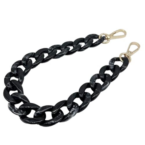 Wambere 120cm Acryl Taschenkette Vintage Handykette Mobiltelefonkette Beutelkette Schulterriemen Kette Trageriemen Bag Chain Tasche Kettenriemen mit Metallschnallen für DIY Taschenzubehör,Schwarz A Wambere 120cm Acryl Taschenkette Vintage Handykette Mobiltelefonkette Beutelkette Schulterriemen Kette Trageriemen Bag Chain Tasche Kettenriemen mit Metallschnallen für DIY Taschenzubehör,Schwarz A von Wambere