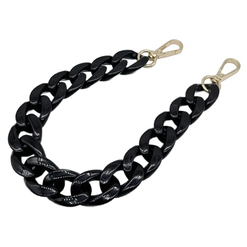 Wambere 120cm Acryl Taschenkette Vintage Handykette Mobiltelefonkette Beutelkette Schulterriemen Kette Trageriemen Bag Chain Tasche Kettenriemen mit Metallschnallen für DIY Taschenzubehör,Schwarz B Wambere 120cm Acryl Taschenkette Vintage Handykette Mobiltelefonkette Beutelkette Schulterriemen Kette Trageriemen Bag Chain Tasche Kettenriemen mit Metallschnallen für DIY Taschenzubehör,Schwarz B von Wambere