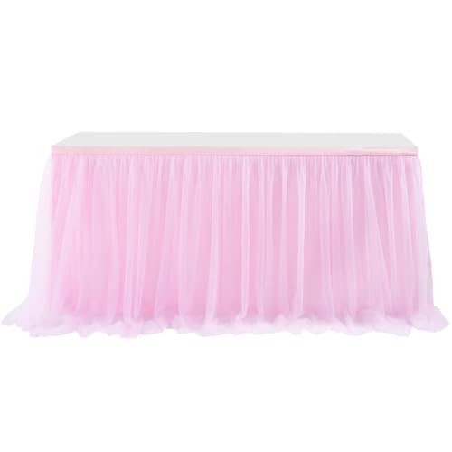 Wambere 122cm x 77cm Tüll Tischrock,Tütü Tischröcke Tischrock Tischumrandung Tischeinfassung Tischdecke Tischdekoration für Hochzeit Weihnachten Babyparty Geburtstag Candy Bar Party,Rosa Wambere 122cm x 77cm Tüll Tischrock,Tütü Tischröcke Tischrock Tischumrandung Tischeinfassung Tischdecke Tischdekoration für Hochzeit Weihnachten Babyparty Geburtstag Candy Bar Party,Rosa von Wambere