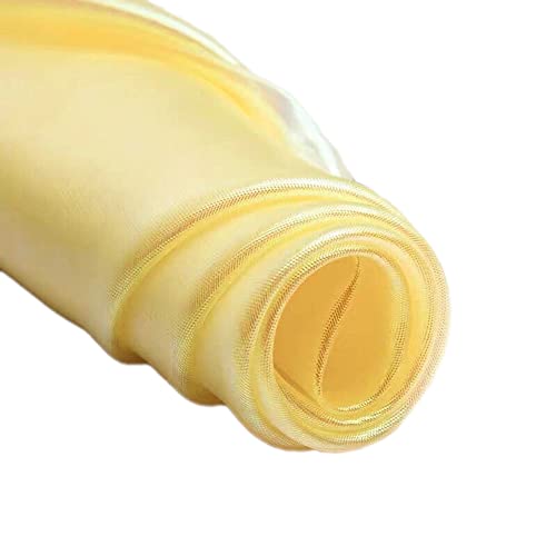 Wambere 150cmx5m Organza Stoffe,Glanz Satin Modestoff Dekostoff Kostümstoff Stoffe zum Nähen Meterware Dekorieren,Brautschleiern Hochzeitskleid Tischläufer Hochzeit Geburtstag Party Deko,Gelb Wambere 150cmx5m Organza Stoffe,Glanz Satin Modestoff Dekostoff Kostümstoff Stoffe zum Nähen Meterware Dekorieren,Brautschleiern Hochzeitskleid Tischläufer Hochzeit Geburtstag Party Deko,Gelb von Wambere