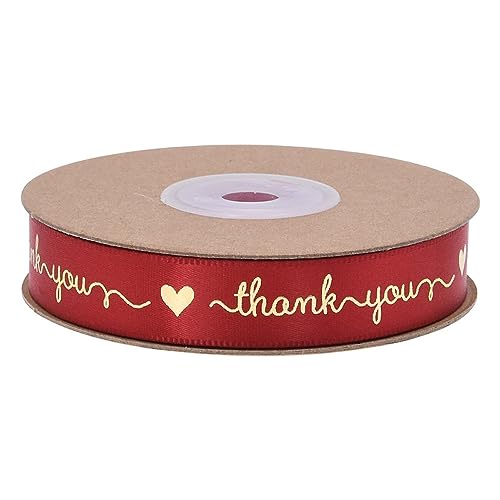 Wambere 15mm x 20 Yards Rotwein Geschenkband Schleifenband mit den Buchstaben Thank You,Satin Bänder Stoffband Dekoband für Hochzeit Deko Party Weihnachten Taufe Geburtstag Geschenkverpackung Wambere 15mm x 20 Yards Rotwein Geschenkband Schleifenband mit den Buchstaben Thank You,Satin Bänder Stoffband Dekoband für Hochzeit Deko Party Weihnachten Taufe Geburtstag Geschenkverpackung von Wambere