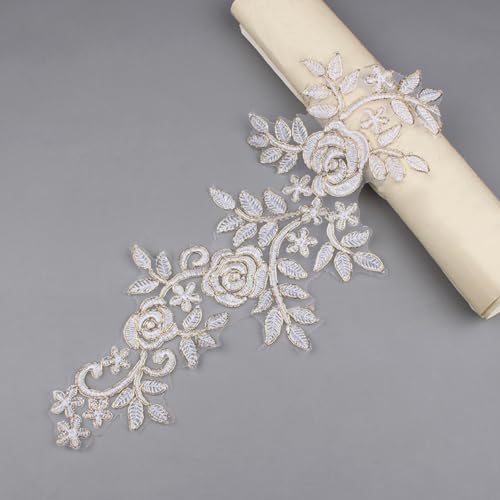 Wambere 2 Stück Stickerei Spitzen Blumen Patches,Spitzenapplikation Spitze Kragen Blume Spitze Patches Nähen Spitze Stoff für DIY Bräute Kleid Applikation Spitze Kleid Zubehör,Weiß Wambere 2 Stück Stickerei Spitzen Blumen Patches,Spitzenapplikation Spitze Kragen Blume Spitze Patches Nähen Spitze Stoff für DIY Bräute Kleid Applikation Spitze Kleid Zubehör,Weiß von Wambere