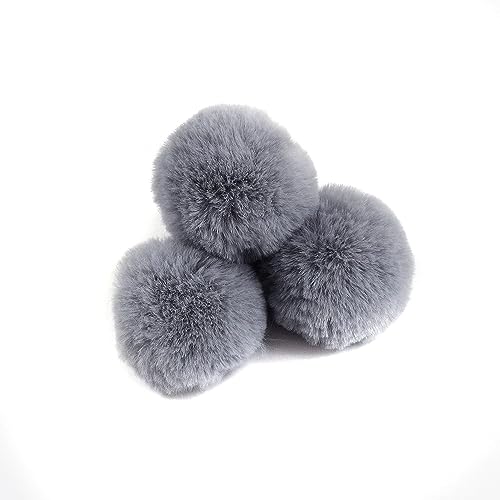 Wambere 20 Stück 8cm Pompons zum Basteln,Pompon Kunstfell Bommel Plüschbälle mit Elastischer Schlaufe,für DIY Kunsthandwerk Haarschmuck Hochzeiten Geburtstage Weihnachten Dekorationen,Hellgrau Wambere 20 Stück 8cm Pompons zum Basteln,Pompon Kunstfell Bommel Plüschbälle mit Elastischer Schlaufe,für DIY Kunsthandwerk Haarschmuck Hochzeiten Geburtstage Weihnachten Dekorationen,Hellgrau von Wambere