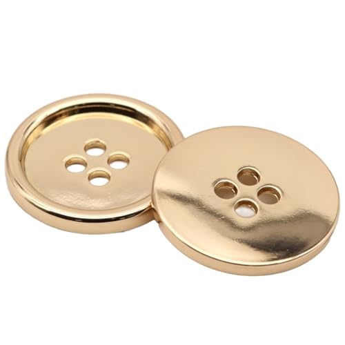 Wambere 20 Stück Knöpfe 15mm Metallknöpfe 4 Loch Knöpfe Bastelknöpfe Runde Hemdknöpfe Zierknöpfe Mantelknöpfe Windjackenknöpfe Pulloverknöpfe Anzugknöpfe für DIY Kleidungsdekoration,Gold von Wambere