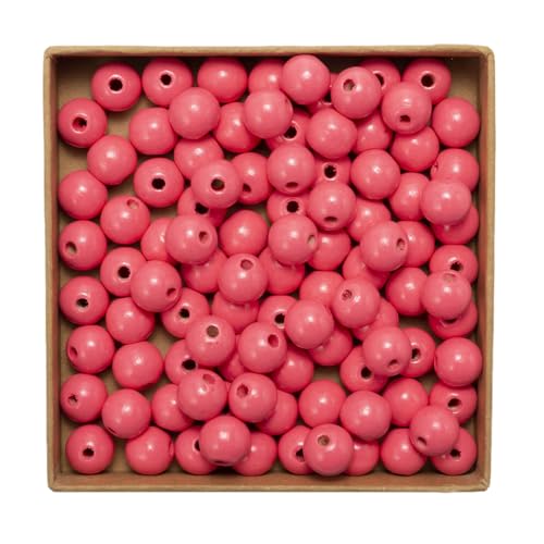 Wambere 200 Stück 14mm Bunte Holzperlen mit Loch Holzperlen Perlen aus Lotusholz, Natürliche runde Holzperlen Unbehandelte Perlen Holz für Bastelarbeiten DIY Schmuck Armband Halskette,Helles Rosenrot Wambere 200 Stück 14mm Bunte Holzperlen mit Loch Holzperlen Perlen aus Lotusholz, Natürliche runde Holzperlen Unbehandelte Perlen Holz für Bastelarbeiten DIY Schmuck Armband Halskette,Helles Rosenrot von Wambere