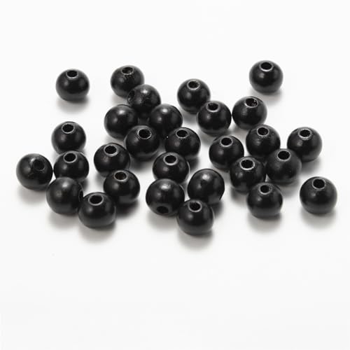 Wambere 200 Stück Durchmesser 12mm Bunte Holzperlen Runde Holzperlen Bastelnperlen zum Auffädeln Verstreute Perlen Hölzerne Perlen mit Loch für DIY Armbänder Halsketten Schmuckherstellung,Schwarz Wambere 200 Stück Durchmesser 12mm Bunte Holzperlen Runde Holzperlen Bastelnperlen zum Auffädeln Verstreute Perlen Hölzerne Perlen mit Loch für DIY Armbänder Halsketten Schmuckherstellung,Schwarz von Wambere