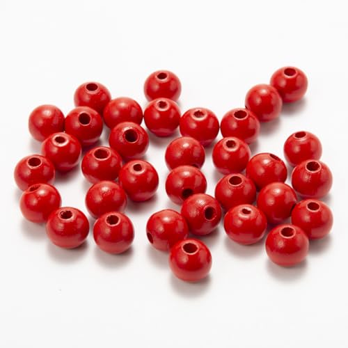 Wambere 200 Stück Durchmesser 12mm Bunte Holzperlen Runde Holzperlen Bastelnperlen zum Auffädeln Verstreute Perlen Hölzerne Perlen mit Loch für DIY Armbänder Halsketten Schmuckherstellung,Rot Wambere 200 Stück Durchmesser 12mm Bunte Holzperlen Runde Holzperlen Bastelnperlen zum Auffädeln Verstreute Perlen Hölzerne Perlen mit Loch für DIY Armbänder Halsketten Schmuckherstellung,Rot von Wambere