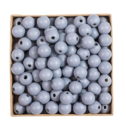 Wambere 200 Stück Durchmesser 16mm Bunte Holzperlen Runde Holzperlen Bastelnperlen zum Auffädeln Verstreute Perlen Hölzerne Perlen mit Loch für DIY Halsketten Armbänder Schmuckherstellung,Grau Wambere 200 Stück Durchmesser 16mm Bunte Holzperlen Runde Holzperlen Bastelnperlen zum Auffädeln Verstreute Perlen Hölzerne Perlen mit Loch für DIY Halsketten Armbänder Schmuckherstellung,Grau von Wambere