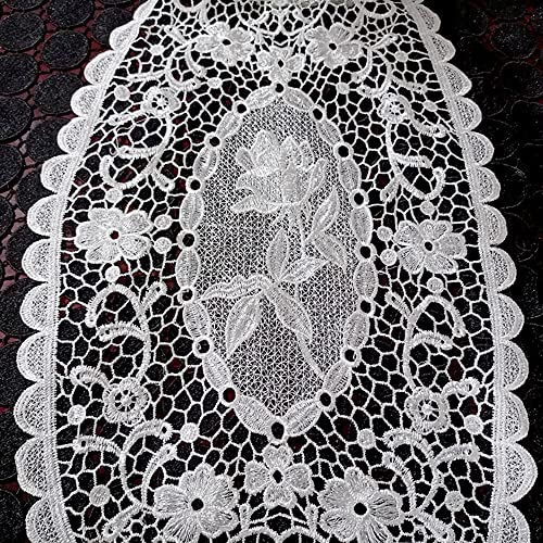 Wambere 2er Set Platzsets,Spitze Deckchen Untersetzer Tischset,Einfach Hohle Tischdecke aus Spitze,Bestickte ovale Tischdecke,Hitzebeständig und rutschfest,Ideal für Küche,Party,Hochzeit usw,Weiss Wambere 2er Set Platzsets,Spitze Deckchen Untersetzer Tischset,Einfach Hohle Tischdecke aus Spitze,Bestickte ovale Tischdecke,Hitzebeständig und rutschfest,Ideal für Küche,Party,Hochzeit usw,Weiss von Wambere