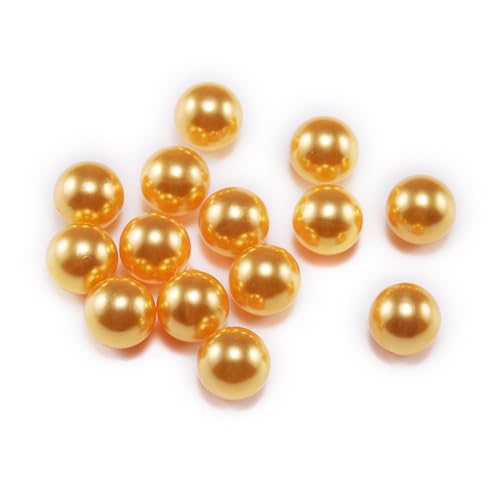 Wambere 300 Stück 4mm Perlen Perlen Kunstperle Runde Perlen Glasperlen Runde Schmuckperlen lose Perlen für die Schmuckherstellung Kleidung Halsketten Armbänder DIY,Orange von Wambere