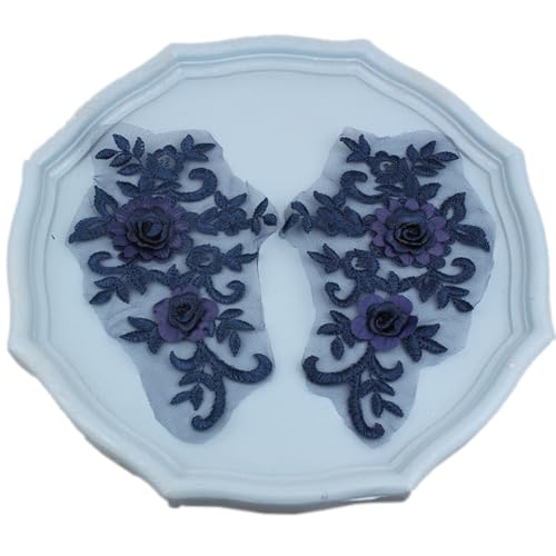 Wambere 4 Stücke Spitzen Blumen Patches,dekorative Stoffblumenspitzenaufnäher Aufnähe Brautnähen Lace Appliques Spitzenapplikationen Patches für Reparieren Dekorieren von Kleider,Dunkelblau Wambere 4 Stücke Spitzen Blumen Patches,dekorative Stoffblumenspitzenaufnäher Aufnähe Brautnähen Lace Appliques Spitzenapplikationen Patches für Reparieren Dekorieren von Kleider,Dunkelblau von Wambere