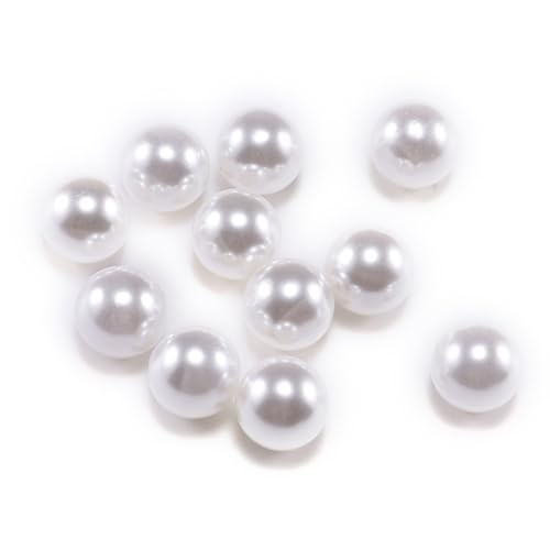 Wambere 400 Stück 3mm Perlen Perlen Kunstperle Runde Perlen Glasperlen Runde Schmuckperlen lose Perlen für die Schmuckherstellung Kleidung Halsketten Armbänder DIY,Weiß von Wambere