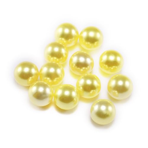 Wambere 50 Stück 14mm Perlen Perlen Kunstperle Runde Perlen Glasperlen Runde Schmuckperlen lose Perlen für die Schmuckherstellung Kleidung Halsketten Armbänder DIY,Gelb Wambere 50 Stück 14mm Perlen Perlen Kunstperle Runde Perlen Glasperlen Runde Schmuckperlen lose Perlen für die Schmuckherstellung Kleidung Halsketten Armbänder DIY,Gelb von Wambere
