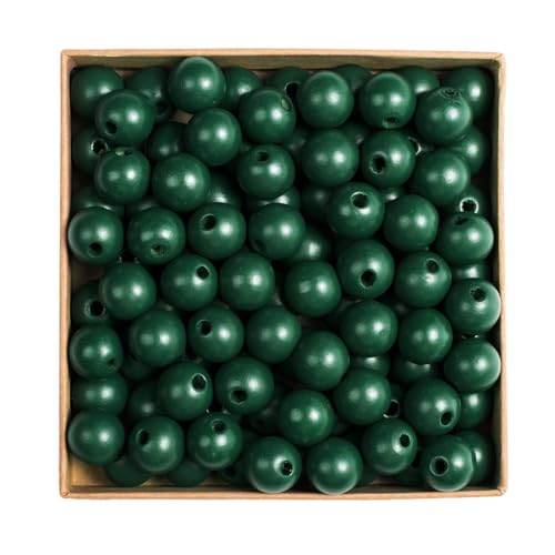 Wambere 50 Stück Durchmesser 16mm Bunte Holzperlen Runde Holzperlen Bastelnperlen zum Auffädeln Verstreute Perlen Hölzerne Perlen mit Loch für DIY Halsketten Armbänder Schmuckherstellung,Dunkelgrün Wambere 50 Stück Durchmesser 16mm Bunte Holzperlen Runde Holzperlen Bastelnperlen zum Auffädeln Verstreute Perlen Hölzerne Perlen mit Loch für DIY Halsketten Armbänder Schmuckherstellung,Dunkelgrün von Wambere
