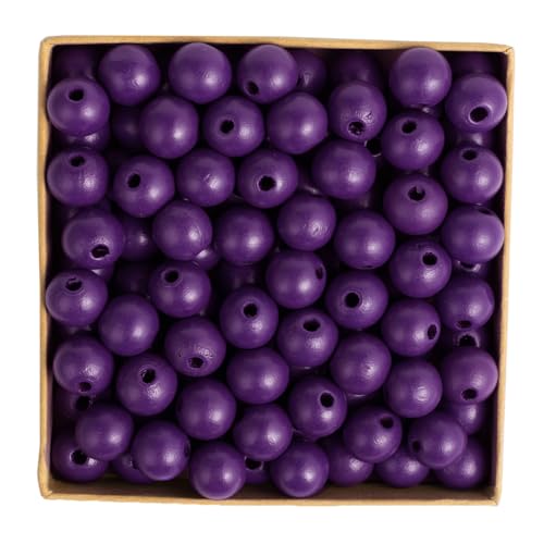 Wambere 50 Stück Durchmesser 16mm Bunte Holzperlen Runde Holzperlen Bastelnperlen zum Auffädeln Verstreute Perlen Hölzerne Perlen mit Loch für DIY Halsketten Armbänder Schmuckherstellung,Dunkellila Wambere 50 Stück Durchmesser 16mm Bunte Holzperlen Runde Holzperlen Bastelnperlen zum Auffädeln Verstreute Perlen Hölzerne Perlen mit Loch für DIY Halsketten Armbänder Schmuckherstellung,Dunkellila von Wambere