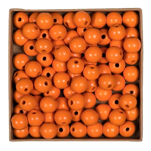 Wambere 50 Stück Durchmesser 16mm Bunte Holzperlen Runde Holzperlen Bastelnperlen zum Auffädeln Verstreute Perlen Hölzerne Perlen mit Loch für DIY Halsketten Armbänder Schmuckherstellung,Orange Wambere 50 Stück Durchmesser 16mm Bunte Holzperlen Runde Holzperlen Bastelnperlen zum Auffädeln Verstreute Perlen Hölzerne Perlen mit Loch für DIY Halsketten Armbänder Schmuckherstellung,Orange von Wambere