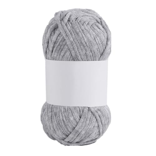 Wambere 50g Leuchtendes Handstrickgarn Häkelgarn Leuchtgarn DIY Gestricktes,Glow in The Dark Wolle,Wolle zum Häkeln und Stricken für DIY Kunsthandwerk Schals Mützen Teppich Kleidungsdekoration,Grau von Wambere