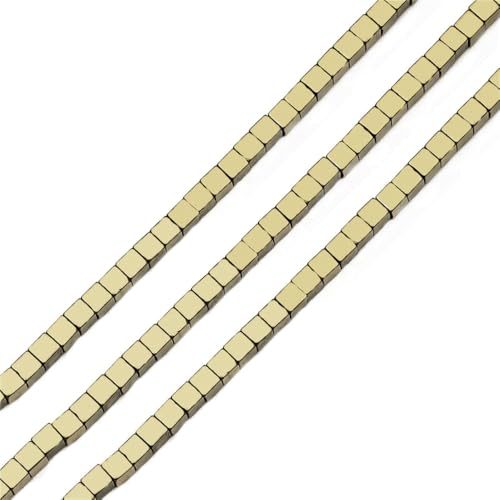 Wambere 98 Stück Quadratisch Perlen, 4mm Cube Galvanisieren Glasperlen Böhmische Kristallperlen Würfel Glasperlen Cube Kristall Glas Perlen für Schmuckherstellung DIY-Halskette,Gold C Wambere 98 Stück Quadratisch Perlen, 4mm Cube Galvanisieren Glasperlen Böhmische Kristallperlen Würfel Glasperlen Cube Kristall Glas Perlen für Schmuckherstellung DIY-Halskette,Gold C von Wambere