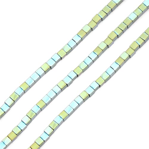 Wambere 98 Stück Quadratisch Perlen, 4mm Cube Galvanisieren Glasperlen Böhmische Kristallperlen Würfel Glasperlen Cube Kristall Glas Perlen für Schmuckherstellung DIY-Halskette,Hellgrün B Wambere 98 Stück Quadratisch Perlen, 4mm Cube Galvanisieren Glasperlen Böhmische Kristallperlen Würfel Glasperlen Cube Kristall Glas Perlen für Schmuckherstellung DIY-Halskette,Hellgrün B von Wambere