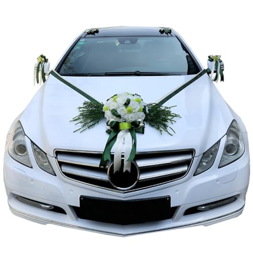Wambere Autoschmuck,Dekoration Hochzeit Car,Auto Wedding Deko Girlande,Auto schmuck,Seidenblumen für Hochzeitsauto,PKW Rose Dekoratio,Schmuckgirlande für Motorhaube,für Hochzeit Party,Grün Wambere Autoschmuck,Dekoration Hochzeit Car,Auto Wedding Deko Girlande,Auto schmuck,Seidenblumen für Hochzeitsauto,PKW Rose Dekoratio,Schmuckgirlande für Motorhaube,für Hochzeit Party,Grün von Wambere