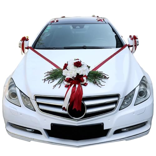 Wambere Autoschmuck,Dekoration Hochzeit Car,Auto Wedding Deko Girlande,Auto schmuck,Seidenblumen für Hochzeitsauto,PKW Rose Dekoratio,Schmuckgirlande für Motorhaube,für Hochzeit Party,Rot Wambere Autoschmuck,Dekoration Hochzeit Car,Auto Wedding Deko Girlande,Auto schmuck,Seidenblumen für Hochzeitsauto,PKW Rose Dekoratio,Schmuckgirlande für Motorhaube,für Hochzeit Party,Rot von Wambere