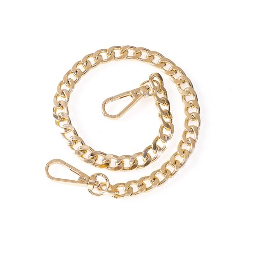 Wambere Metall Taschenkette 40cm Kurze Metallkette Flachkettenriemen Trageriemen für Handtaschen Schulter Riemen Kette Flachketten Geeignet für Umhängetasche Handtaschenkette,Golden von Wambere