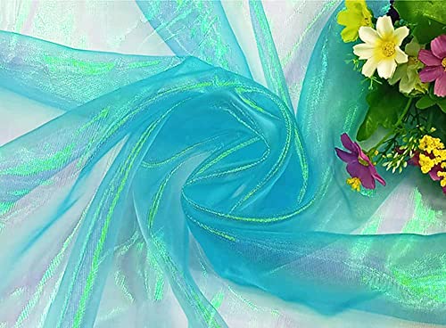Wambere Organza Stoffe,Lasertuch,Glanz Satin Modestoff Dekostoff Kostümstoff Stoffe zum Nähen Meterware Dekorieren,Hauch Zart,Fein,Durchsichtig,zum Dekorieren Basteln,DIY Nähmuster Handwerk,Blau Wambere Organza Stoffe,Lasertuch,Glanz Satin Modestoff Dekostoff Kostümstoff Stoffe zum Nähen Meterware Dekorieren,Hauch Zart,Fein,Durchsichtig,zum Dekorieren Basteln,DIY Nähmuster Handwerk,Blau von Wambere