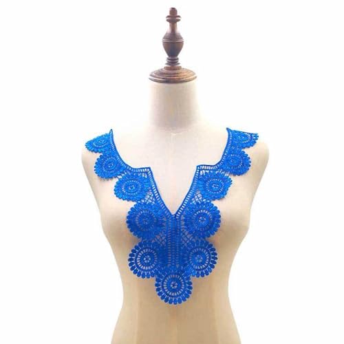 Wambere Spitzenapplikation, Spitzenkragen Stickerei Applikation Spitze Kragen Blume Spitze Patches Nähen Spitze Stoff für DIY Bräute Kleid Applikation Kragendekoration Spitze Kleid Zubehör,Blau Wambere Spitzenapplikation, Spitzenkragen Stickerei Applikation Spitze Kragen Blume Spitze Patches Nähen Spitze Stoff für DIY Bräute Kleid Applikation Kragendekoration Spitze Kleid Zubehör,Blau von Wambere