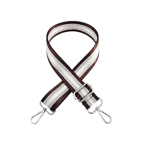 Wambere Verstellbarer Schultergurt Länge 80-130cm, 3.8cm Breiter Taschengurt,Ersatz Gurt für Handtaschen,Schulterriemen mit Karabiner,DIY Taschenzubehör,für Umhängetaschen,Braune Silberschnalle Wambere Verstellbarer Schultergurt Länge 80-130cm, 3.8cm Breiter Taschengurt,Ersatz Gurt für Handtaschen,Schulterriemen mit Karabiner,DIY Taschenzubehör,für Umhängetaschen,Braune Silberschnalle von Wambere