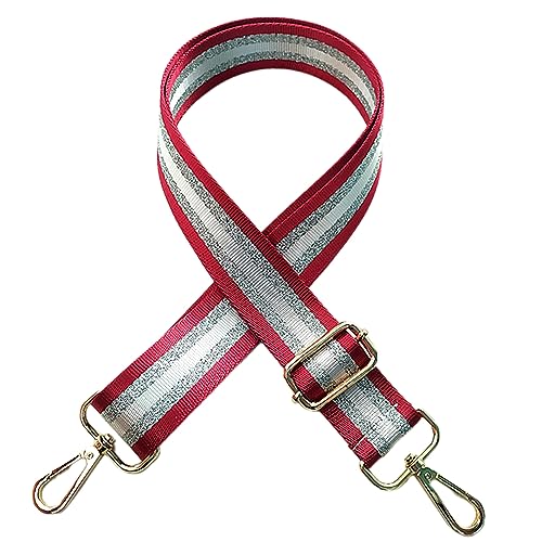 Wambere Verstellbarer Schultergurt Länge 80-130cm, 3.8cm Breiter Taschengurt,Ersatz Gurt für Handtaschen,Schulterriemen mit Karabiner,DIY Taschenzubehör,für Umhängetaschen,Rot Goldschnalle Wambere Verstellbarer Schultergurt Länge 80-130cm, 3.8cm Breiter Taschengurt,Ersatz Gurt für Handtaschen,Schulterriemen mit Karabiner,DIY Taschenzubehör,für Umhängetaschen,Rot Goldschnalle von Wambere