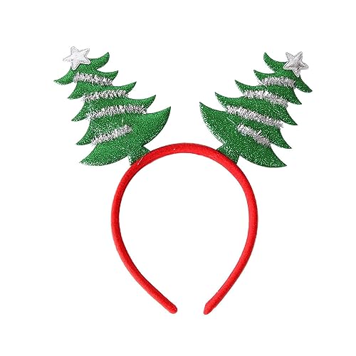 Weihnachtsstirnband Weihnachts Haarreif Weihnachten Stirnband Weihnachten Haarschmuck Weihnachtsdekorationen Weihnachtsschmuck,für Kinder Erwachsene für Weihnachten Party,Grüner Weihnachtsbaum von Wambere
