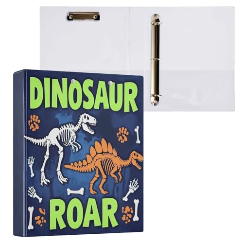 Dinosaurier-Ringbinder, rund, 3,8 cm, Drachen-Dino-Totenkopf-3-Ring-Klemmbrett, Ordner für Büro, Schule, Arbeitsbedarf, Aktenordner, Dokument, 200 Blatt Kapazität, leicht zu öffnen Dinosaurier-Ringbinder, rund, 3,8 cm, Drachen-Dino-Totenkopf-3-Ring-Klemmbrett, Ordner für Büro, Schule, Arbeitsbedarf, Aktenordner, Dokument, 200 Blatt Kapazität, leicht zu öffnen von Wamika