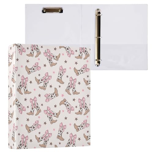 Pinke Schleife, Cowgirl-Ringbinder, rund, 3,8 cm, Kritzelschleife, Knoten, 3-Ring-Klemmbrett, Ordner für Büro, Schule, Arbeitsbedarf, Aktenordner, 200 Blatt Kapazität Pinke Schleife, Cowgirl-Ringbinder, rund, 3,8 cm, Kritzelschleife, Knoten, 3-Ring-Klemmbrett, Ordner für Büro, Schule, Arbeitsbedarf, Aktenordner, 200 Blatt Kapazität von Wamika