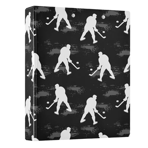 Ringbuch mit 3 Ringen, Eishockey-Design, 3,8 cm, für Büro, Schule, Arbeitsbedarf, Aktenordner, 200 Blatt Kapazität Ringbuch mit 3 Ringen, Eishockey-Design, 3,8 cm, für Büro, Schule, Arbeitsbedarf, Aktenordner, 200 Blatt Kapazität von Wamika