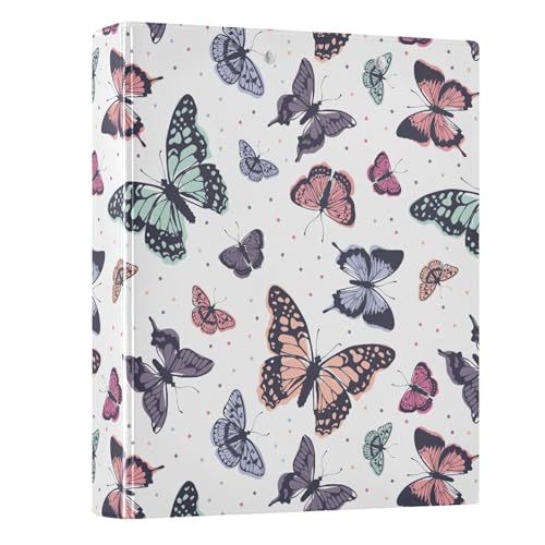 Ringbuch mit Schmetterlingen, Pastellfarben, 3,8 cm, Flora, Insektenbiologie, natürlich, 3-Ring-Klemmbrett, Ordner für Büro, Schule, Arbeitsbedarf, Aktenordner, 200 Blatt Kapazität Ringbuch mit Schmetterlingen, Pastellfarben, 3,8 cm, Flora, Insektenbiologie, natürlich, 3-Ring-Klemmbrett, Ordner für Büro, Schule, Arbeitsbedarf, Aktenordner, 200 Blatt Kapazität von Wamika
