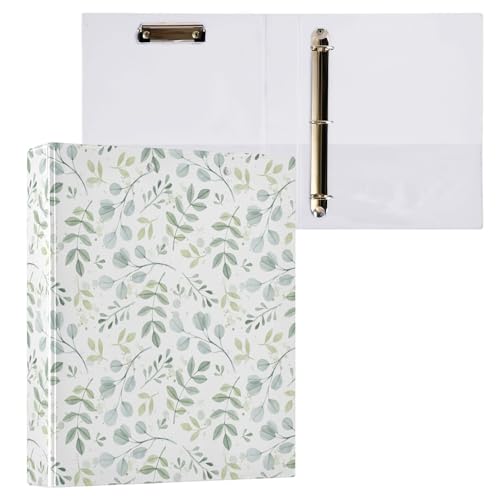 Rundes Ringbuch mit Blättern, 3,8 cm, Pflanzen-3-Ring-Klemmbrett für Büro, Schule, Arbeitsbedarf, Aktenordner, Dokumente, 200 Blatt Kapazität, leicht zu öffnen Rundes Ringbuch mit Blättern, 3,8 cm, Pflanzen-3-Ring-Klemmbrett für Büro, Schule, Arbeitsbedarf, Aktenordner, Dokumente, 200 Blatt Kapazität, leicht zu öffnen von Wamika
