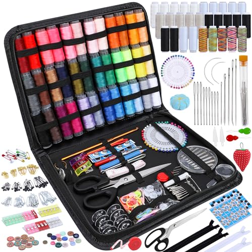 551-teiliges Nähset, komplettes Nähset, Nadel- und Grundfaden-Set, Nähzubehör mit Nähgarnknopf für Zuhause, Reisen, Notfall 551-teiliges Nähset, komplettes Nähset, Nadel- und Grundfaden-Set, Nähzubehör mit Nähgarnknopf für Zuhause, Reisen, Notfall von Wamkon