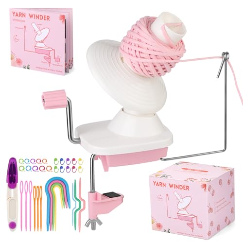 Wamkon Kugelwickler, rosa Garnknäuelwickler zum Häkeln, einfach zu installierender Garnrollenwickler, mit Anleitung und Aufbewahrungsbox Wamkon Kugelwickler, rosa Garnknäuelwickler zum Häkeln, einfach zu installierender Garnrollenwickler, mit Anleitung und Aufbewahrungsbox von Wamkon
