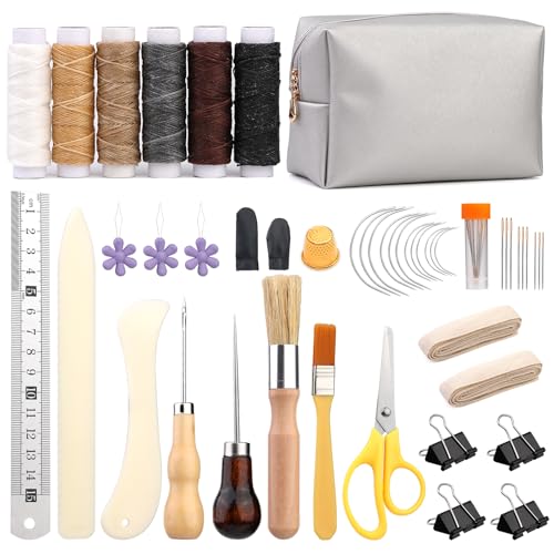 Wankon Buchbindesets 21-teiliges Buchbindetuch-Set, Das Buchreparaturtuch, (90 x100 cm) Buchbinderleinen, Buchbindebedarf mit Buchreparaturtuch, Falzbeine zum Reparieren Alter Bücher (49 Stück) von Wamkon