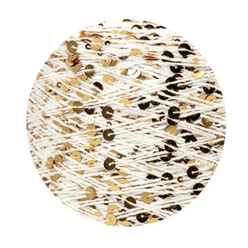 50/Knäuel, 140 m, Baumwollgarn, 3 mm + 6 mm, Paillettengarn, DIY für Damen, Wolle, Pullover, Mütze, Schal 50/Knäuel, 140 m, Baumwollgarn, 3 mm + 6 mm, Paillettengarn, DIY für Damen, Wolle, Pullover, Mütze, Schal von WanMing