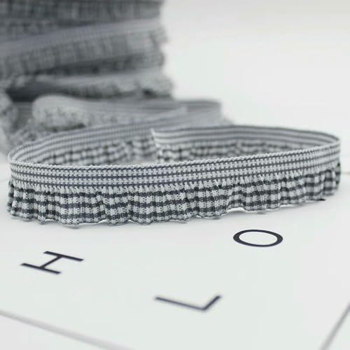 50 Yards 16mm Rüschengitter Stretch-Spitzenband Plaid Elastisches Band Für BH Unterwäsche DIY Bastelstoff Bekleidungszubehör 50 Yards 16mm Rüschengitter Stretch-Spitzenband Plaid Elastisches Band Für BH Unterwäsche DIY Bastelstoff Bekleidungszubehör von WanMing