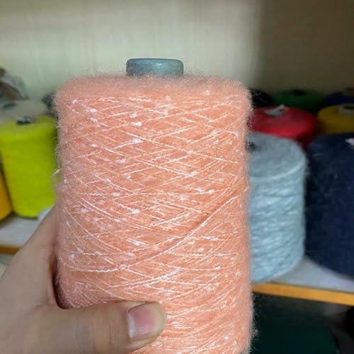 500 g Mohair-Wollgarn mit farbigen Punkten, für dünne Pullover, Häkeln, weich, handgefertigt, DIY, Schal, Schal, Mütze, Garn 500 g Mohair-Wollgarn mit farbigen Punkten, für dünne Pullover, Häkeln, weich, handgefertigt, DIY, Schal, Schal, Mütze, Garn von WanMing
