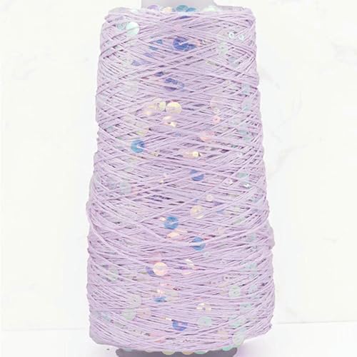 Baumwollgarn, 1500 m, 500 g, 6 mm + 3 mm, buntes großes Paillettengarn, DIY, Kleidung, Stoffpuppe, Strickgarn, großes Paillettengarn von WanMing