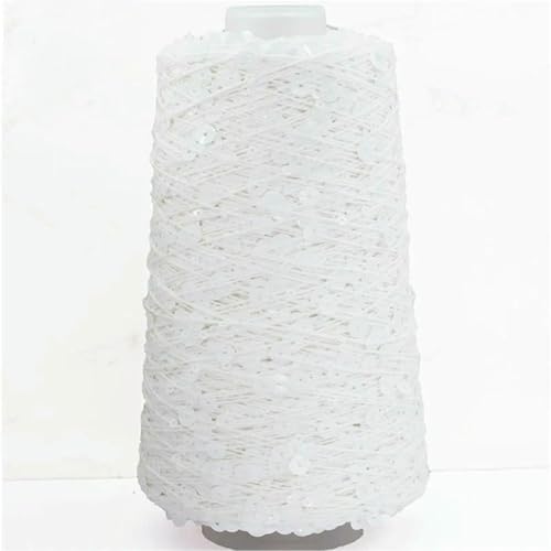 Baumwollgarn, 1500 m, 500 g, 6 mm + 3 mm, buntes großes Paillettengarn, DIY, Kleidung, Stoffpuppe, Strickgarn, großes Paillettengarn von WanMing